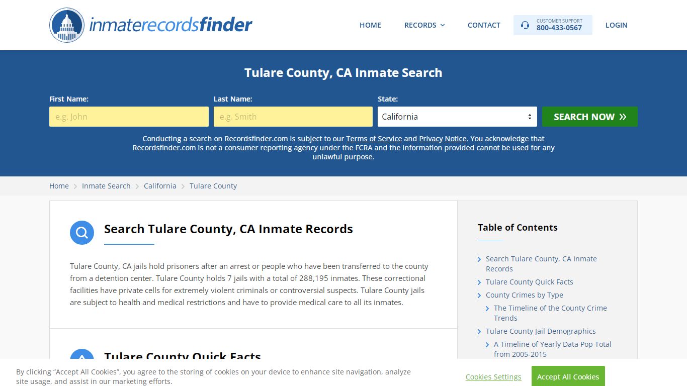 Tulare County, CA Inmate Lookup & Jail Records Online